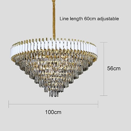 نجف مودرن قطعتين ابيض+ذهبي E14*22L