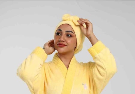 غطاء الراس 25*75 - اصفر كناري