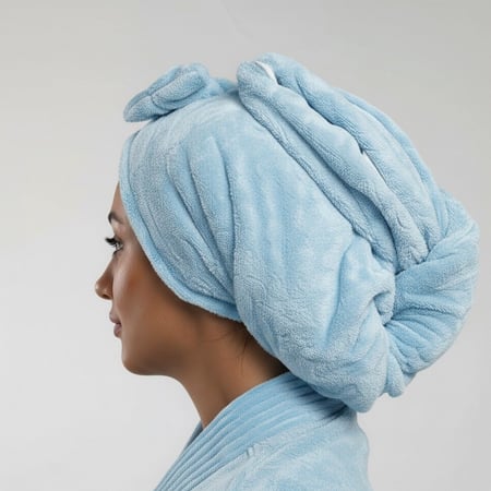 منشفة ناعمة للشعر تركواز