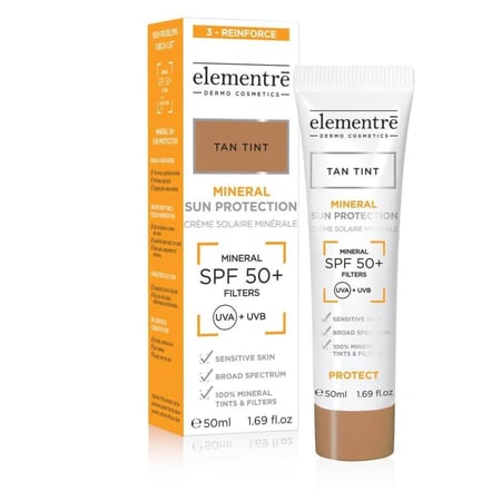 إلمنتري واقي شمس كريم اساس غامق SPF +50 حجم 50 مل