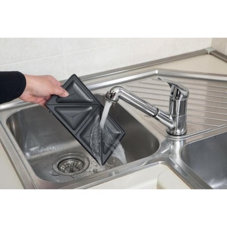 كينوود صانع الساندوتش 3 في 1 - 750 واط - فضي وأسود - SMM02