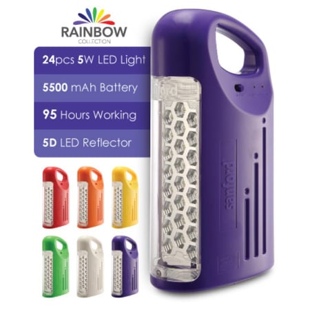 سانفورد كشاف LED طوارئ قابل لإعادة الشحن - 5 واط - SF470EL
