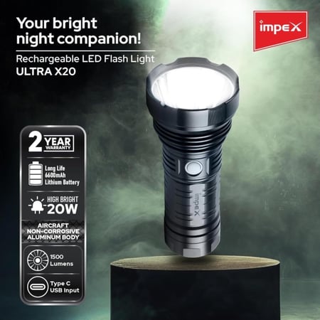 امبكس كشاف LED قابل لاعادة الشحن - ULTRA X40