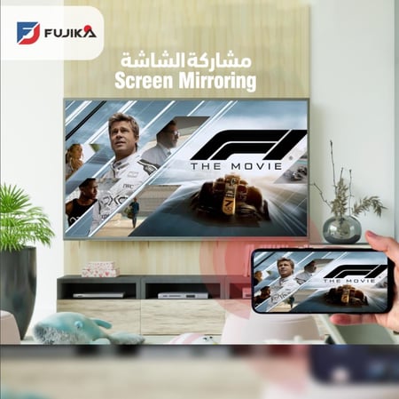 فوجيكا شاشة تلفزيون 50 بوصة سمارت - UHD 4K + HDR - أسود - FJK-50KS