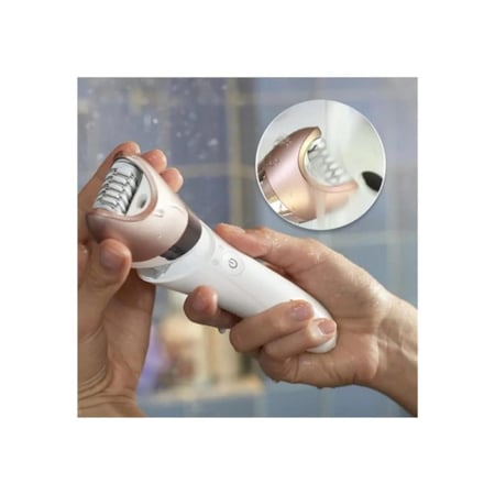 كيمي أدوات تجميل وإزالة الشعر متعددة الوظائف 5 في 1 - أبيض ووردي - KM-8001