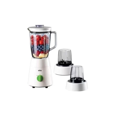 براون خلاط كهربائي 3 في 1 سرعتان - 1.75 ليتر - 500 واط - أبيض - JB0153WH