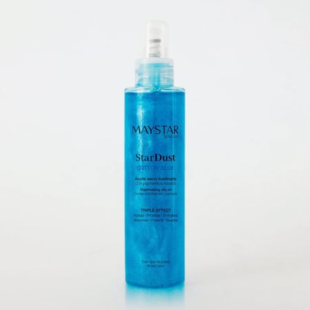 ML 200 Stardust Blue Cotton Dry Oil – زيت جاف مرطب ومضيء للجسم