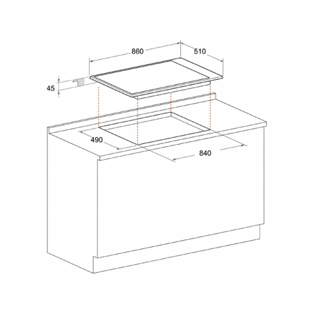 مسطح اريستون بلت ان 90 سم AM96T0GMIXSA