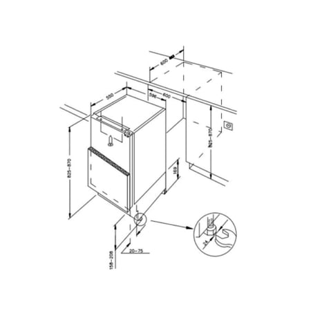 ثلاجة بلت ان ماستر جاز 135 لتر MGFR135