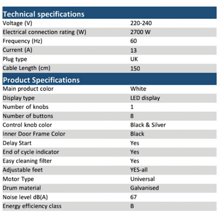 نشافة اريستون 8 كيلو NTCM108BSK60HZ