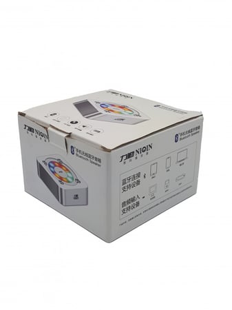 سبيكر لاسلكي بلوتوث مزود باضاءة ملونة ومايك للرد على المكالمات قابل لاعادة الشحن