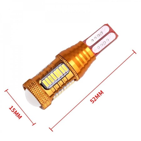 زوج لمبات ليد للسيارة لون ابيض ناصع قوة 6000كالفن