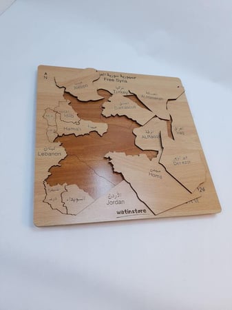 بازل خريطة سوريا حفر ليزر مع تاريخ ووقت التحرير