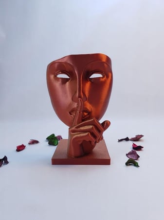 ديكور مجسم الوجه الصامت 3D