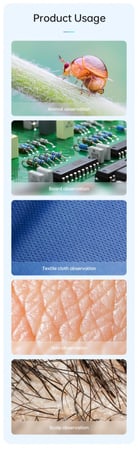 مجهر الكتروني للجوال والكمبيوتر تكبير حتى 1000X قابل للشحن