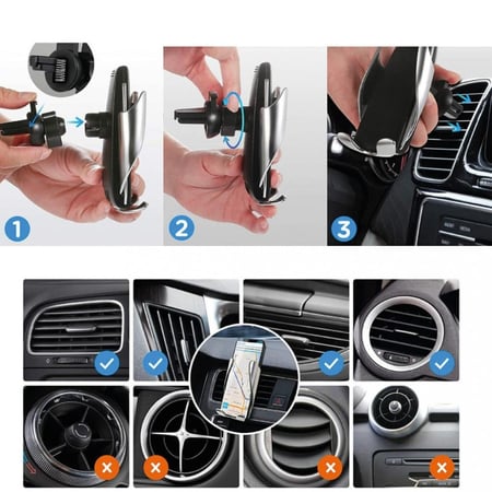 شاحن لاسلكي للجوال بحساس ذكي للسيارة موديل S5