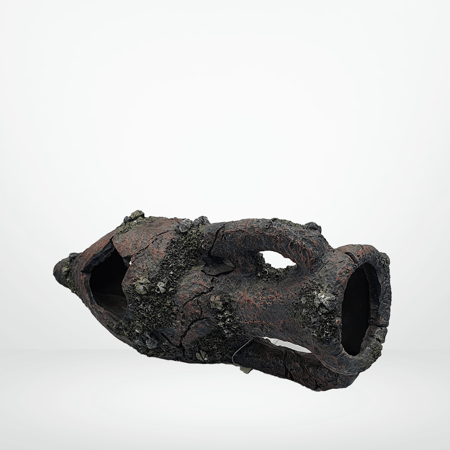 ديكور لاحواض السمك شكل الجرة المكسورة مقاس 15x12x32