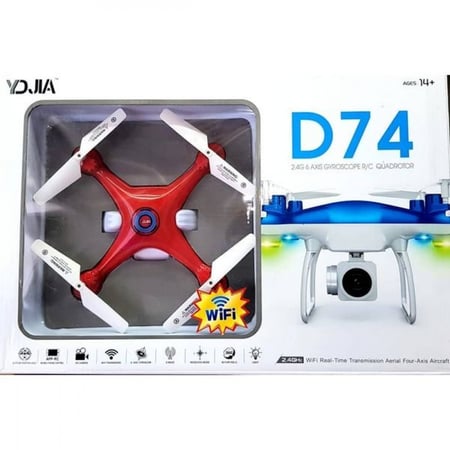 طائرة لاسلكية رباعية D74 بدون كاميرا مع ريمونت كنترول للتحكم عن بعد