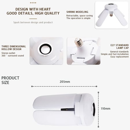 سبيكر لاسلكي بلوتوث واضاءة ليد مع ريمونت كنترول تحكم بعن بعد