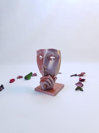 ديكور مجسم الوجه الصامت 3D