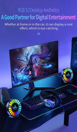 فواحة وإضاءة ليد ملونة حساس للصوت قابل لإعادة الشحن السريع