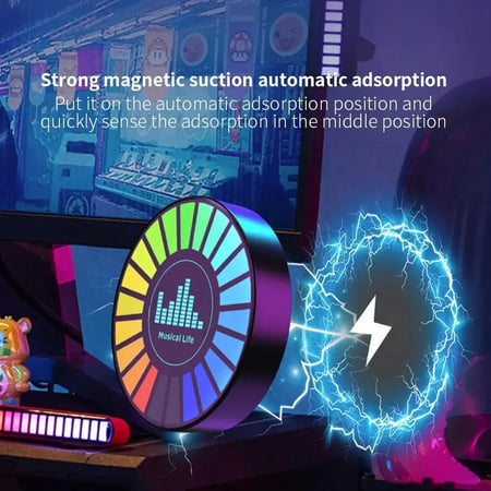 فواحة وإضاءة ليد ملونة حساس للصوت قابل لإعادة الشحن السريع