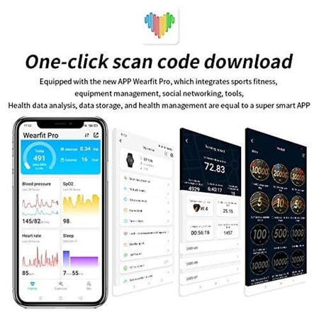 ساعة ذكية شاشة كاملة ملونة ودقة عالية الوضوح وزر جانبي دوار