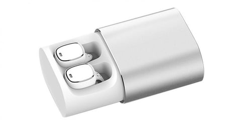 سماعة بلوتوث لاسلكية من QCY-T1 PRO لون فضي