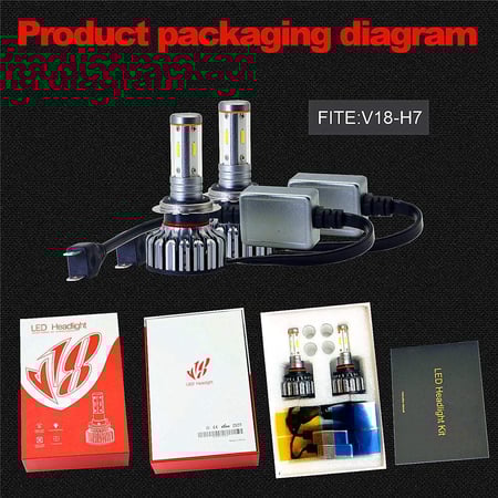 زوج مصابيح أمامية للسيارة 3 ألوان جودة ممتازة