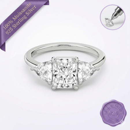 Tapered 3 Stone Ring