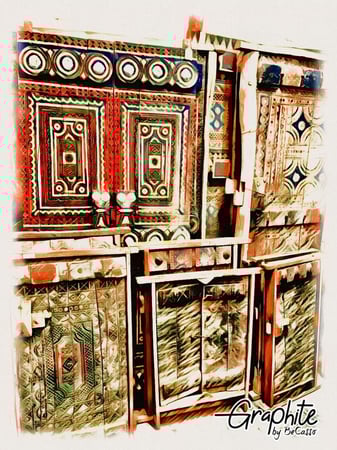 لوحات جدارية منوعه من اعمالي في الزخرفة النجدية