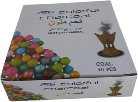 فحم 40 حبة ملون