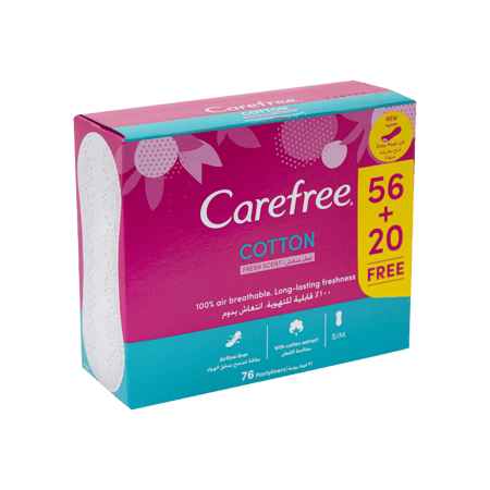 كيرفري قطن فريش 76 حبة-CAREFREE COTTON FRESH 76