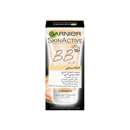 غارنييه بي بي  كريم ميراكل سكين-وسط لعلامات تقدم البشرة-GARNIER BB CREAM MIRACLE SKIN (MEDIM)