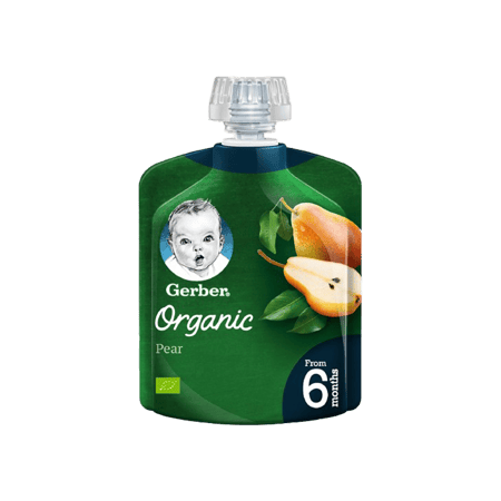 جيربر اورجانيك عصير للأطفال بالخوخ  90 جرام-GERBER ORGANIC PEAR 90 GM