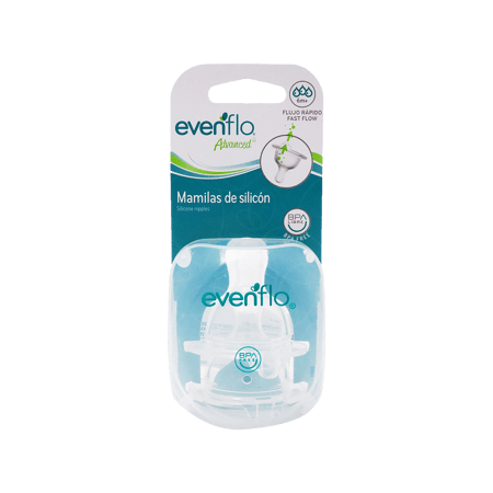 ايفين فلو ادفانس حلمات للرضاعة (+6 شهور)-EVENFLO ADVANCED NIPPLE (6+M)