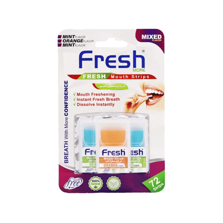 شرائح معطرة للفم نعناع-  - ليمون 72 شريحة-FRESH MOUTH STRIPS MIXED FLAVOR 72'