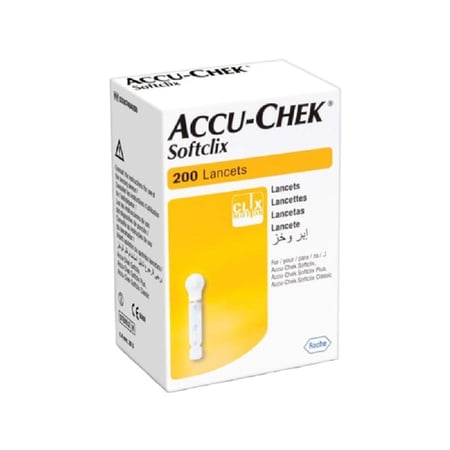 اكواتشيك ابر وخذ لقلم الانسولين 200 حبة-ACCUCHEK SOFTCLIX 200 LANCETS (WAS)