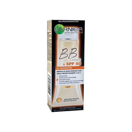 غارنييه كريم بي بي فاتح بمعامل حماية من الشمس 50  ٥٠مل-GARNIER BB CREAM SPF-50 (LIGHT) 50 ML