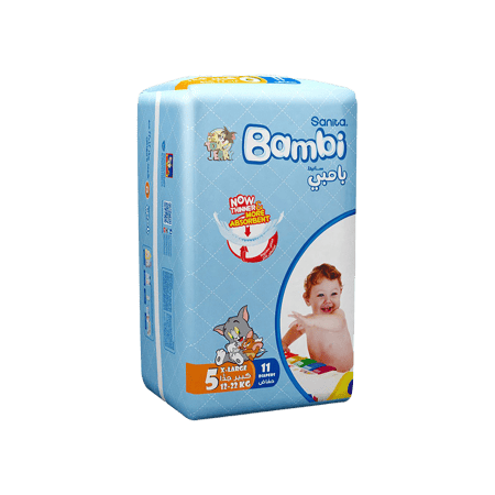 بامبي رقم5حفاظات للأطفال 11 حفاظة-BAMBI NO-5 11'' NEW