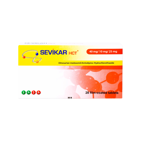 سيفيكار اتش سي تي 40/10/25 مجم 28 قرص-SEVIKAR HCT 40/10/25MG 28TAB