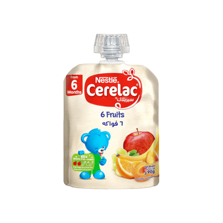 سيريلاك وجبة للأطفال  6 فواكة 90 جم-CERELAC 5 FRUITS 90 GM