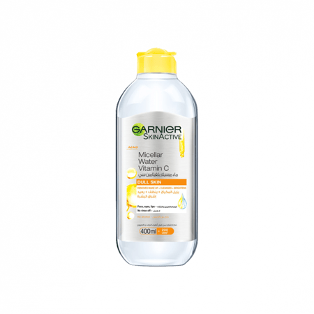غارنييه مياه إزالة المكياج 400 مل-GARNIER MICELLAR CLEANSING VITAMIN C 400ML DULL SKIN
