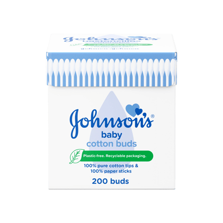 چونسون قطن لتنظيف الأذن 200 حبة-JOHNSON COTTON BUDS 200''S