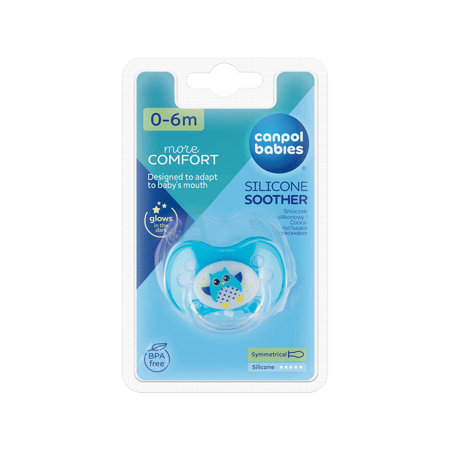 كانبول لهاية للاطفال 0-6 شهر 1 حبة-CANPOL SOOTHING SOOTHER SYMMETRIC 0-6M 22/568