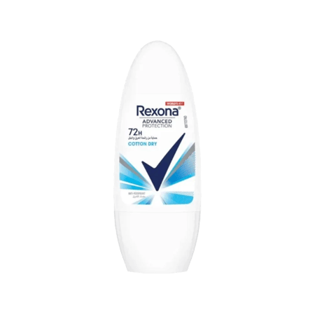 ريكسونا قطن رول للعرق للسيدات 50مل-REXONA ROLL-ON COTTON DRY 50 ML NEW