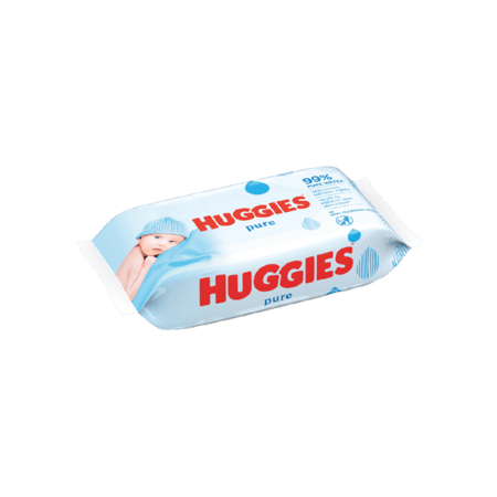 هجيز مناديل مبللة للأطفال 56 منديل (بيور)-HUGGIES WIPES (PURE) 56''