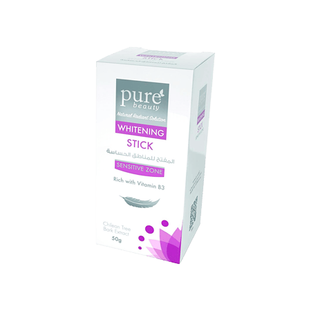 بيور ستيك مزيل عرق  للمناطق الحساسة ومفتح وغني بفيتامين بي5- 50 جرام-PURE W/STICK SENSITIVE ZONE 50 GM