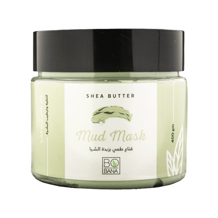 بوبانا قناع الطين للوجة 400 جرام بالشيا-BOBANA MUD MASK SHEA BUTTER 400GM