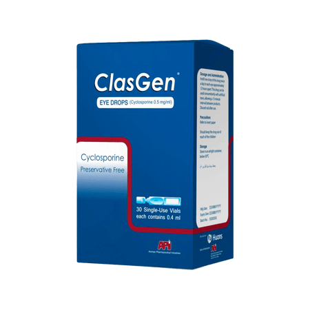 كلاسجن قطرات للعين 0.5 ملجم-CLASGEN EYE DROPS 0.5MG 30VIALS